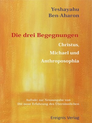 cover image of Die drei Begegnungen. Christus, Michael und Anthroposophia